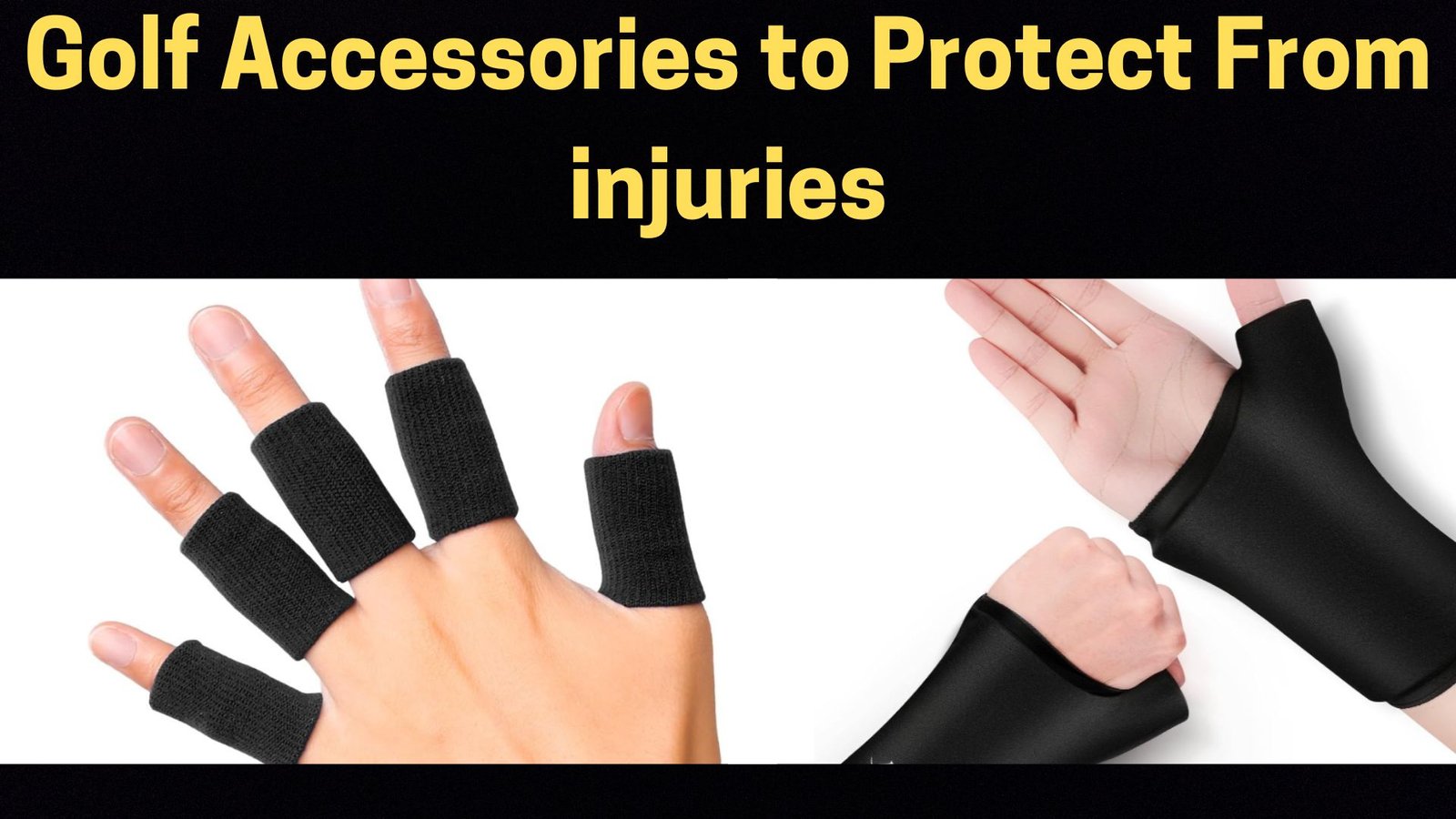 Image of Golf accessories to protect from injuries