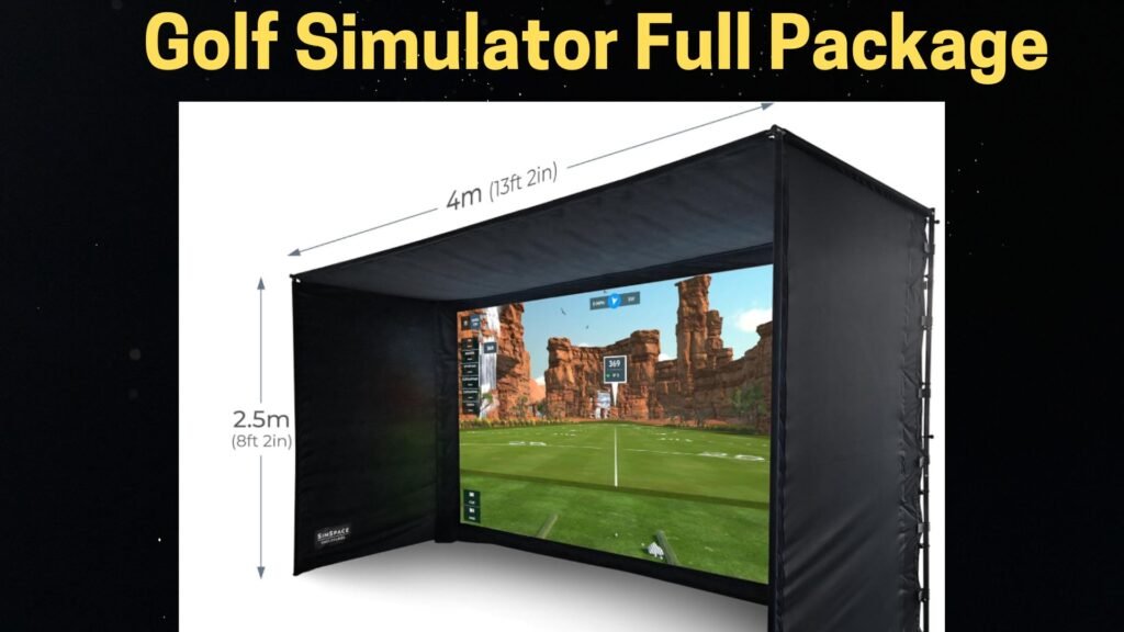 Golf simulator with surrounding black net