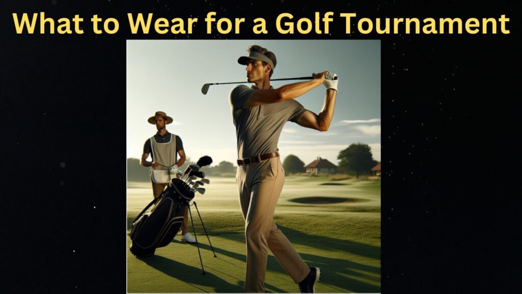 Golfer swing a ball during golf tournament with proper golf dress