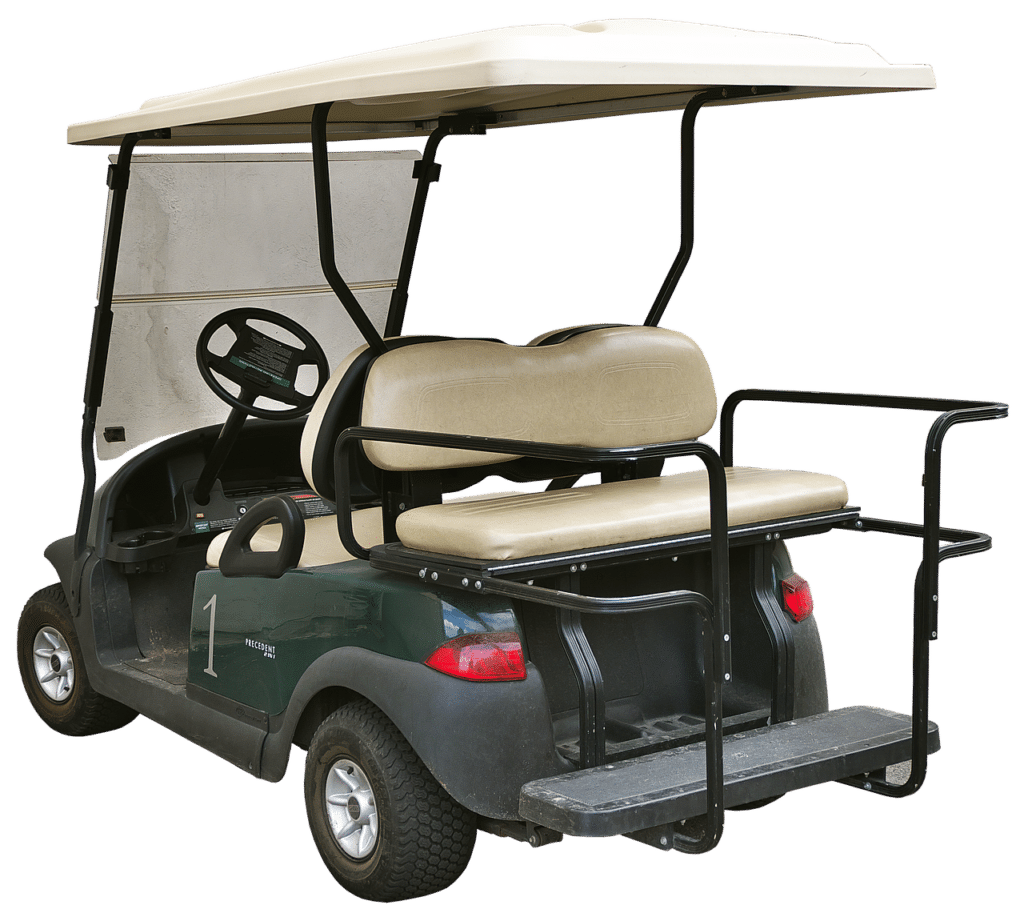 battery operated green golf cart