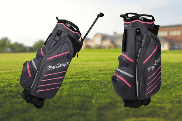 MacGregor VIP Women’s Golf Cart Bag with wheels in golf course