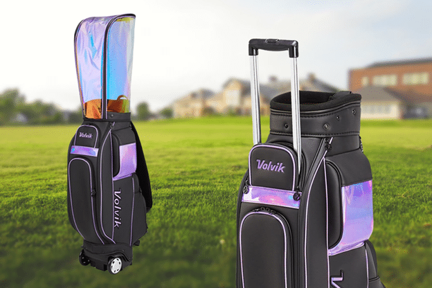 2 Volvik Golf Ladies Wheeled Bag in golf course